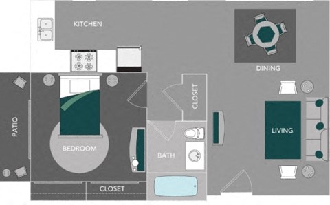 a floor plan of a house with a swimming pool
